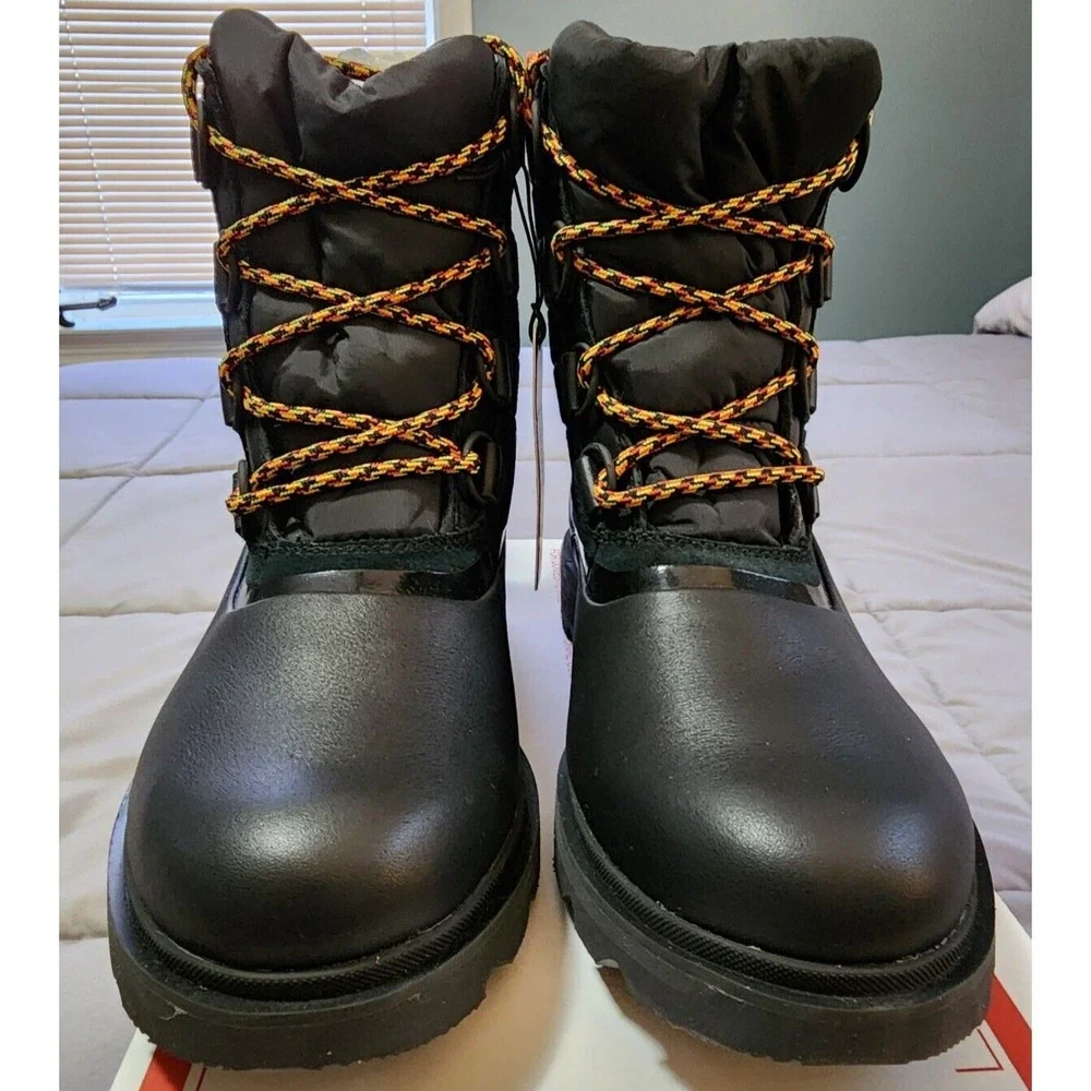 SOREL® (Women's‎ 8 M) Lennox™ Street Lace Waterproof Rain Duck Boot, Black/Black